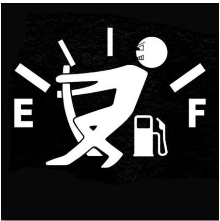 Funny Fuel Tank Pointer Sticker