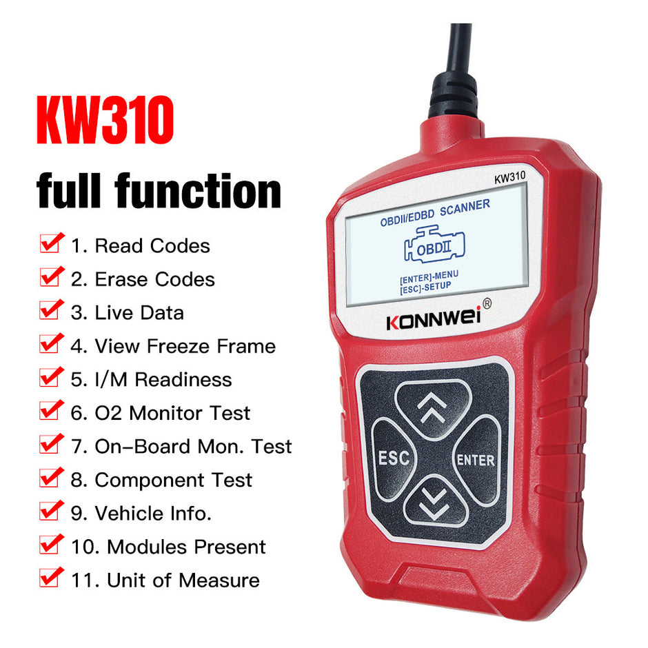 KW310 Car Diagnostic Barcode Scanner Reader Tool