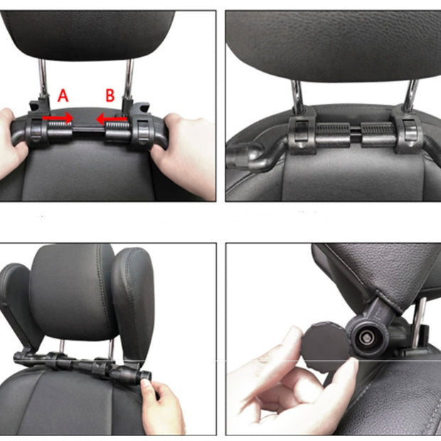 Car headrest pillow Sleep Adjustable Side Car Soft Travel Seat Headrest Auto Leather Support Neck Pillow Cushion car accessories