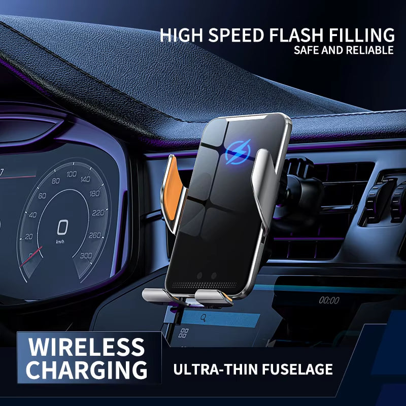 Automatic 30W Car Wireless Charger for Iphone 14 13 12 11 XR X Samsung Infrared Induction Fast Car Charging Phone Holder Mount