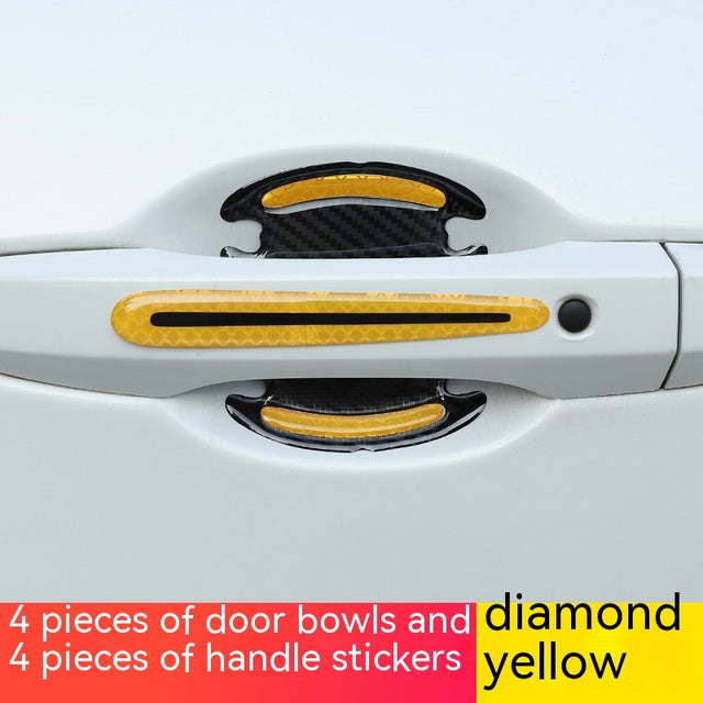 Reflective Invisible Car Door Handle Protection Stickers