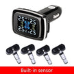 Tire Pressure Monitoring System with Sensors – USB & Cigarette Lighter Port, Auto Security Alarm