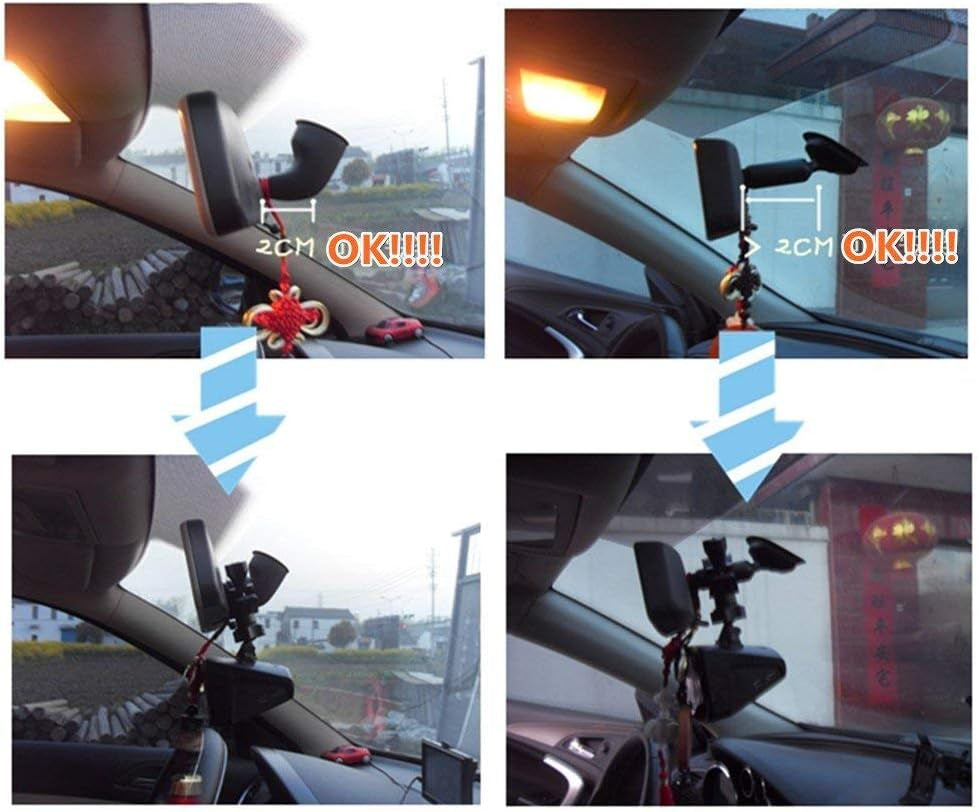 CH205 Car Rearview Mirror Mount Holder Bicycle Handlebar Video Recorder Mount Holder for Car DVR Dash Cam Apeman/Yi Dash Cam/Z-Edge/Blackbox/Spy Tec/Transcend/Dod/Papago/Vicovation/Hp