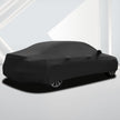 Indoor Car Cover Stretch Dustproof Protection Full Car Cover for Underground Garage, Car Show, Black