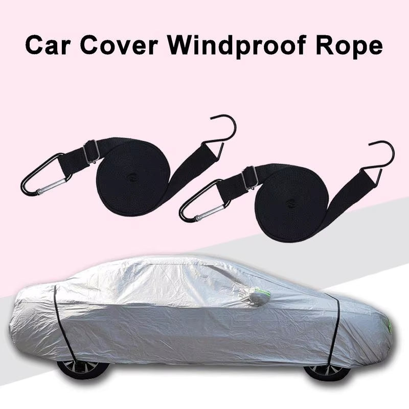 Car Cover Rope 2Pcs Universal Car Cover Ropes Waterproof Outdoor Cover Rope Protection Car Cover Straps Car Accessories