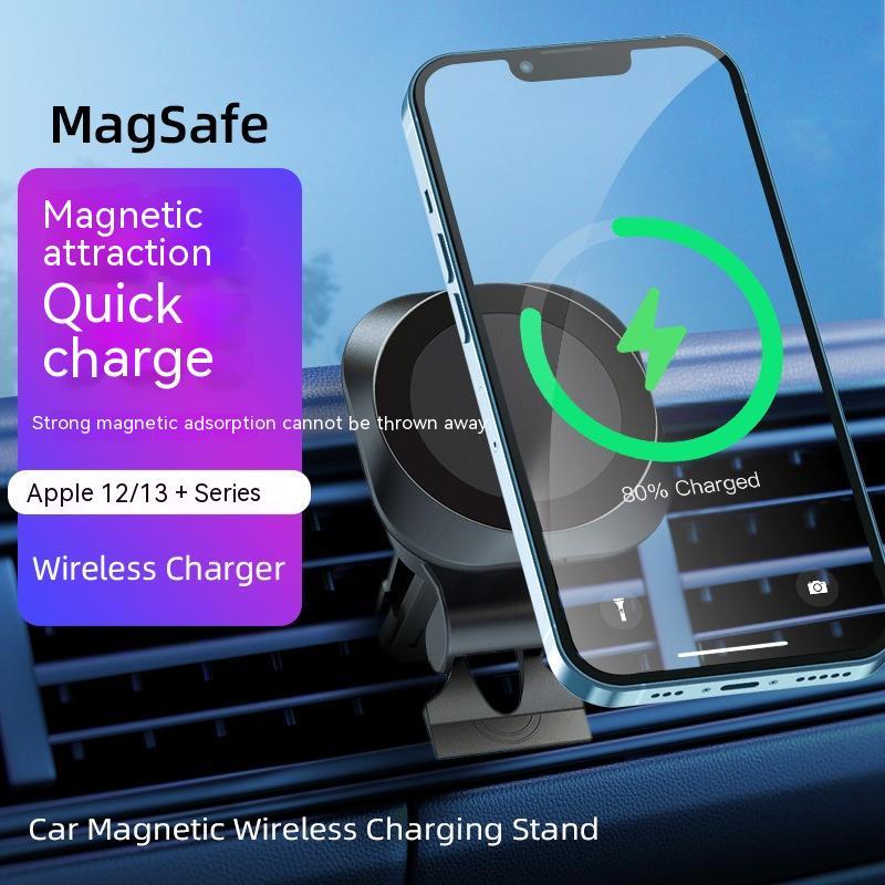 Black Magnetic Wireless Car Charger