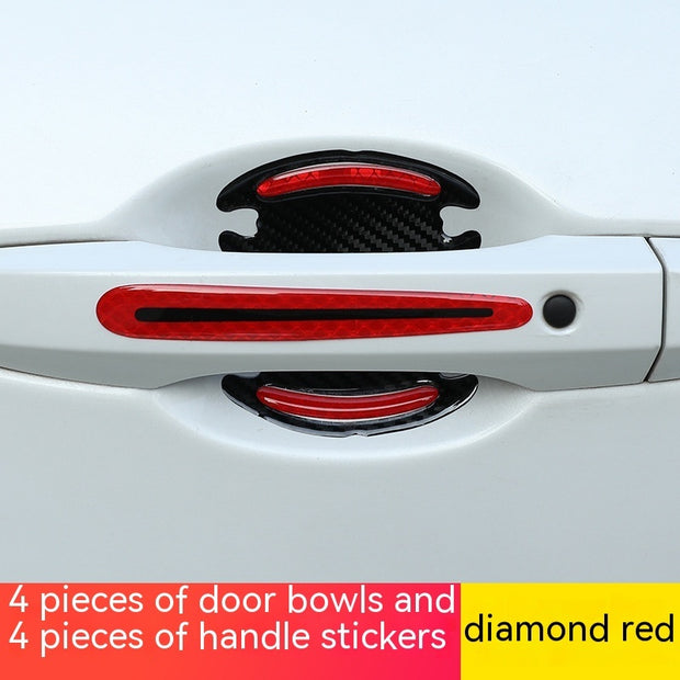 Reflective Invisible Car Door Handle Protection Stickers