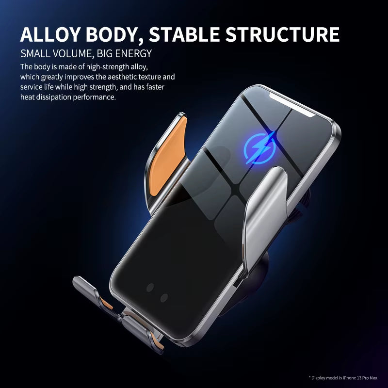 Automatic 30W Car Wireless Charger for Iphone 14 13 12 11 XR X Samsung Infrared Induction Fast Car Charging Phone Holder Mount