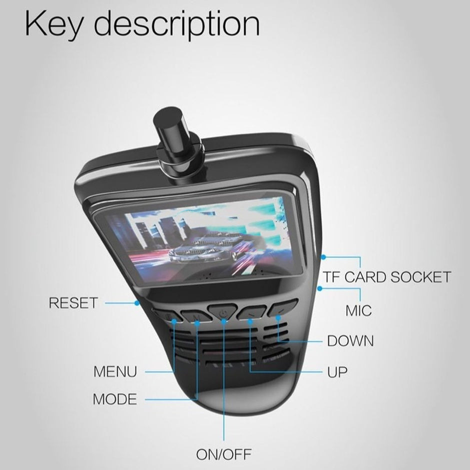 Compact WiFi Dash Cam – Full HD Car DVR Recorder